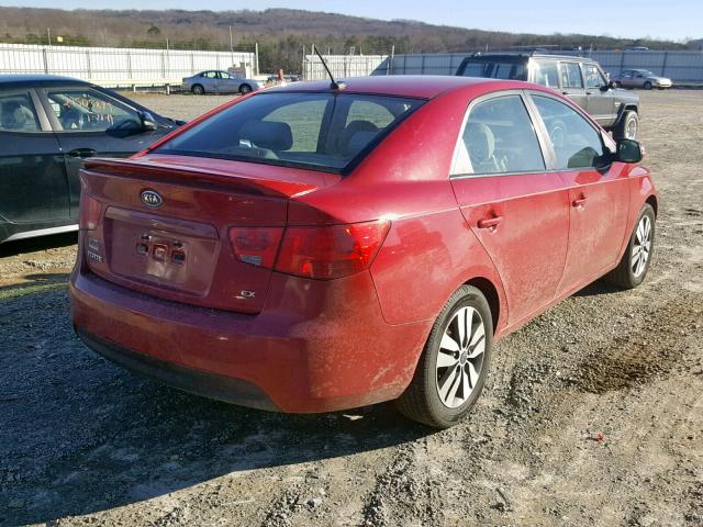 KNAFU4A21D5674539 - 2013 KIA FORTE EX RED photo 4