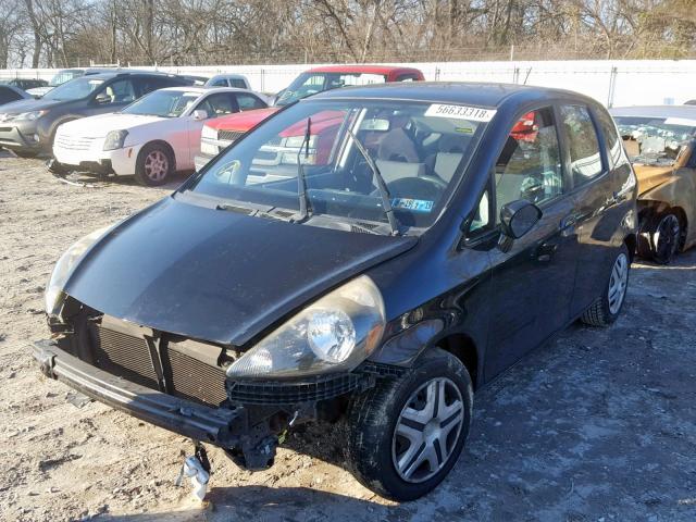 JHMGD38468S063310 - 2008 HONDA FIT BLACK photo 2