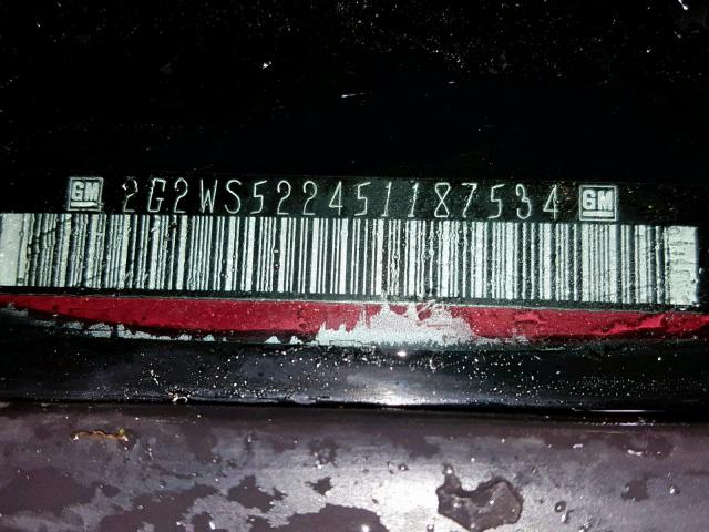 2G2WS522451187534 - 2005 PONTIAC GRAND PRIX წითელი ფოტო 10