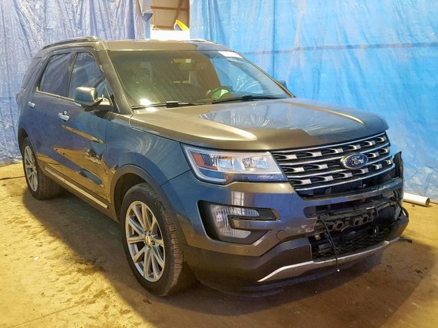 1FM5K8F86HGC37442 - 2017 FORD EXPLORER L GRAY photo 1