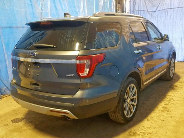 1FM5K8F86HGC37442 - 2017 FORD EXPLORER L GRAY photo 4