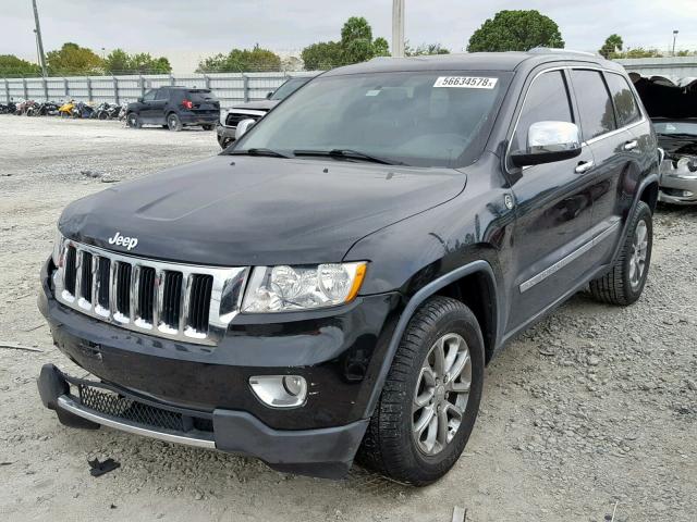 1C4RJEAGXCC215661 - 2012 JEEP GRAND CHER BLACK photo 2