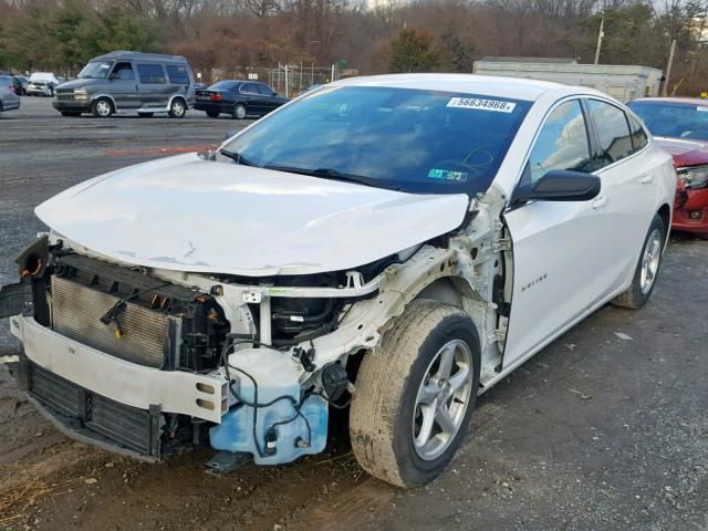 1G1ZC5STXHF163842 - 2017 CHEVROLET MALIBU LS WHITE photo 2
