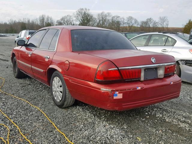 2MEFM74W81X654476 - 2001 MERCURY GRAND MARQ BURGUNDY photo 3