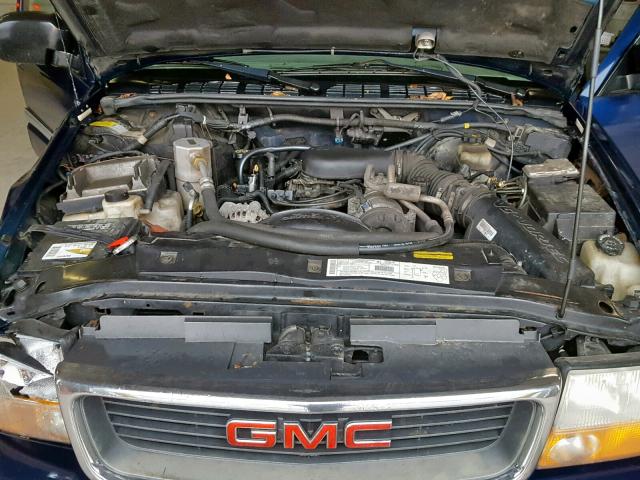 1GKDT13W112212298 - 2001 GMC JIMMY BLUE photo 7