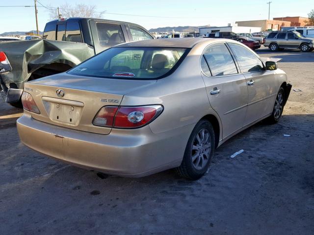 JTHBF30G020063008 - 2002 LEXUS ES 300 GOLD photo 4