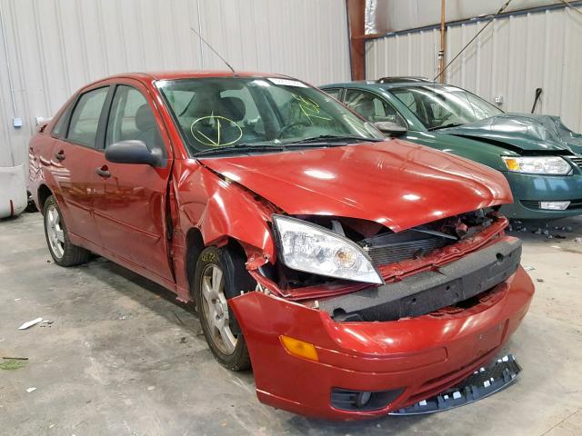 1FAFP34N35W234463 - 2005 FORD FOCUS ZX4 RED photo 1