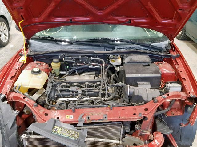 1FAFP34N35W234463 - 2005 FORD FOCUS ZX4 RED photo 7