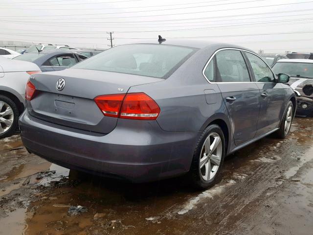 1VWBH7A38DC126742 - 2013 VOLKSWAGEN PASSAT SE GRAY photo 4