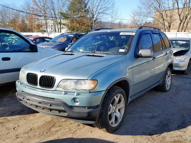 5UXFB33523LH40067 - 2003 BMW X5 4.4I GREEN photo 2