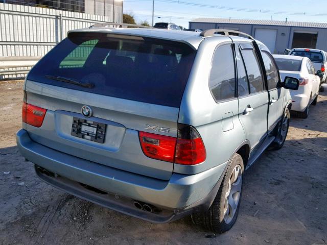 5UXFB33523LH40067 - 2003 BMW X5 4.4I GREEN photo 4