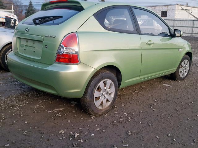 KMHCM3AC4AU186143 - 2010 HYUNDAI ACCENT BLU GREEN photo 4