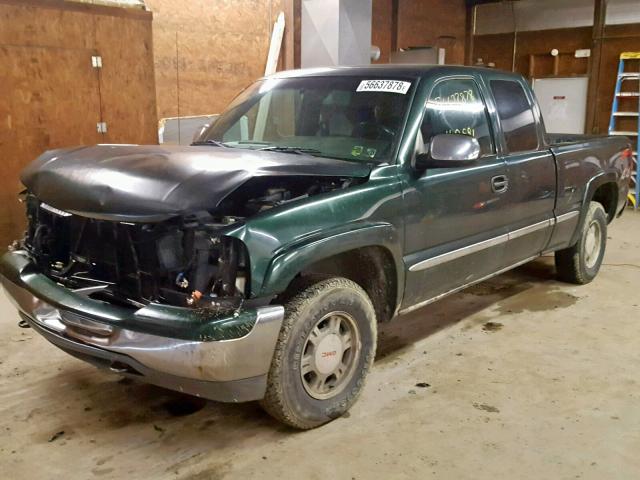 1GTEK19V31E250938 - 2001 GMC NEW SIERRA GREEN photo 2