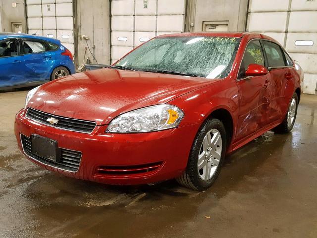 2G1WB5E30E1160209 - 2014 CHEVROLET IMPALA LIM RED photo 2