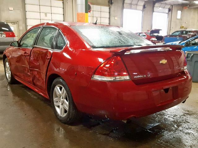 2G1WB5E30E1160209 - 2014 CHEVROLET IMPALA LIM RED photo 3