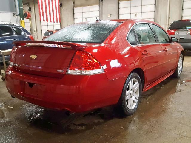 2G1WB5E30E1160209 - 2014 CHEVROLET IMPALA LIM RED photo 4