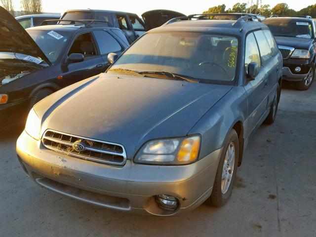 4S3BH665317663885 - 2001 SUBARU LEGACY OUT GREEN photo 2