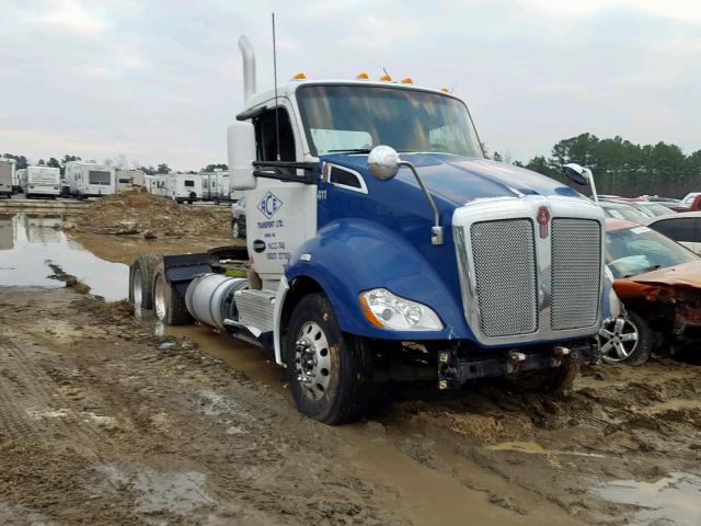 1XKYDP9X4EJ391627 - 2014 KENWORTH CONSTRUCTI BLUE photo 1