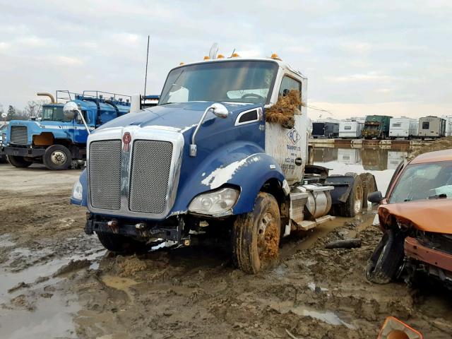 1XKYDP9X4EJ391627 - 2014 KENWORTH CONSTRUCTI BLUE photo 10