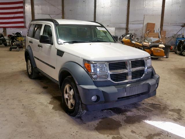 1D8GU28K37W583967 - 2007 DODGE NITRO SXT WHITE photo 1