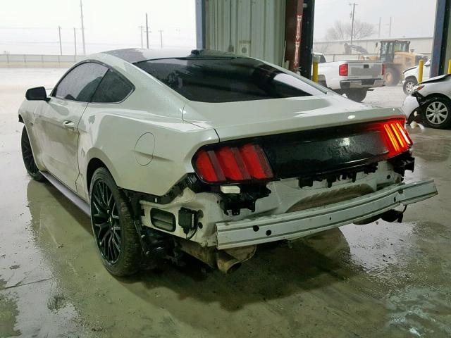 1FA6P8CF8H5343907 - 2017 FORD MUSTANG GT WHITE photo 3