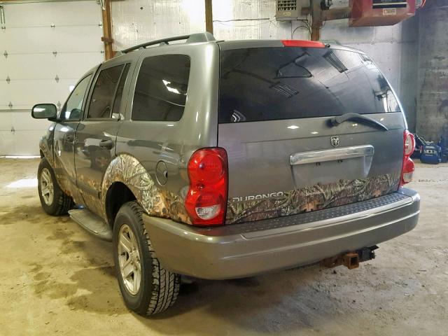 1D4HB48206F114227 - 2006 DODGE DURANGO SL GRAY photo 3