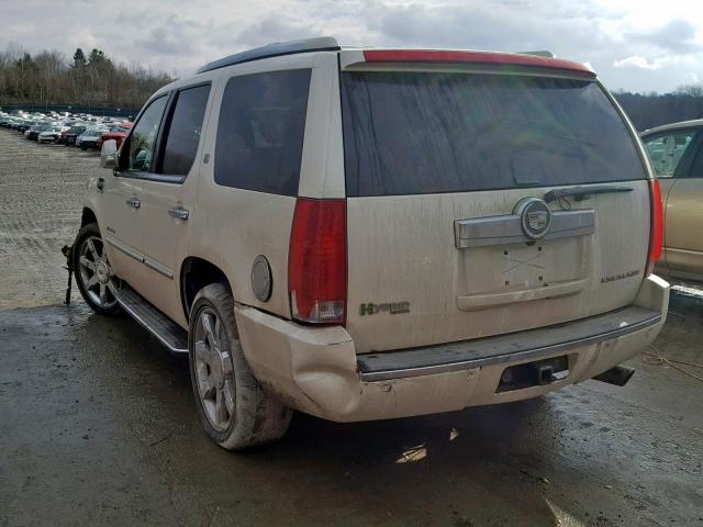 1GYFK43539R116900 - 2009 CADILLAC ESCALADE H WHITE photo 3