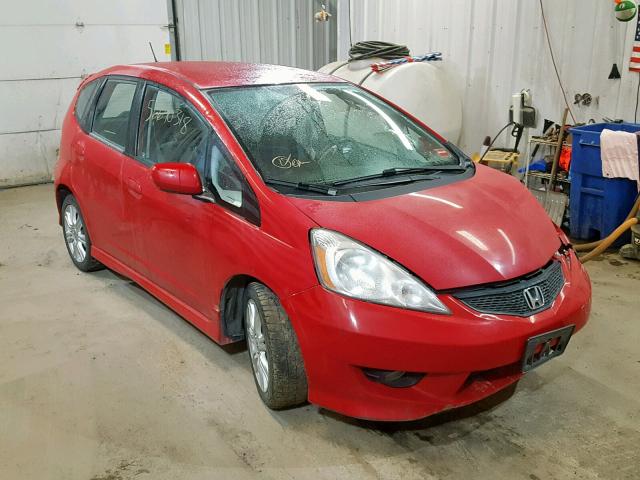 JHMGE88419S065963 - 2009 HONDA FIT SPORT RED photo 1