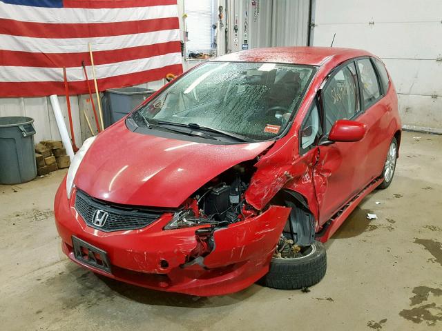 JHMGE88419S065963 - 2009 HONDA FIT SPORT RED photo 2