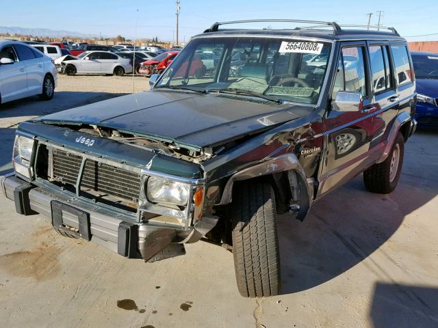 1J4FT58S2NL248139 - 1992 JEEP CHEROKEE L GREEN photo 2