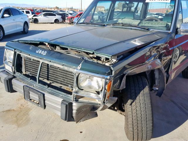 1J4FT58S2NL248139 - 1992 JEEP CHEROKEE L GREEN photo 9