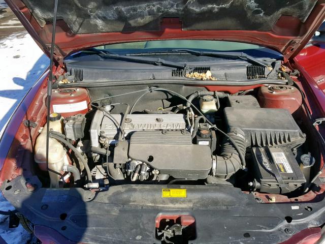 1G2NE52T01M675731 - 2001 PONTIAC GRAND AM S RED photo 7