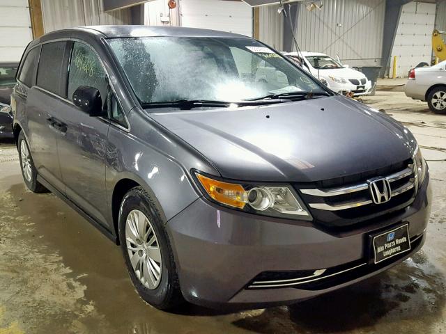 5FNRL5H20EB136123 - 2014 HONDA ODYSSEY LX CHARCOAL photo 1