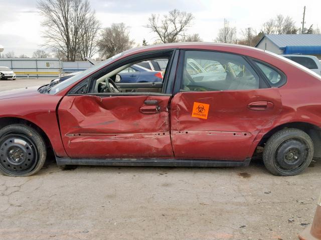 1FAFP55222A261775 - 2002 FORD TAURUS SES RED photo 9