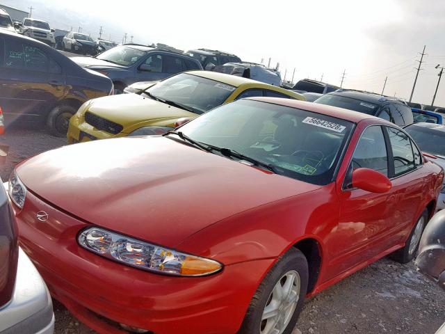 1G3NL52E42C188672 - 2002 OLDSMOBILE ALERO GL RED photo 2