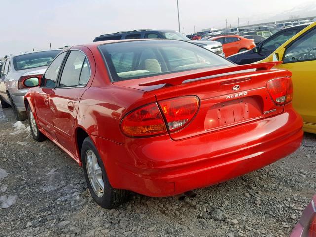 1G3NL52E42C188672 - 2002 OLDSMOBILE ALERO GL RED photo 3