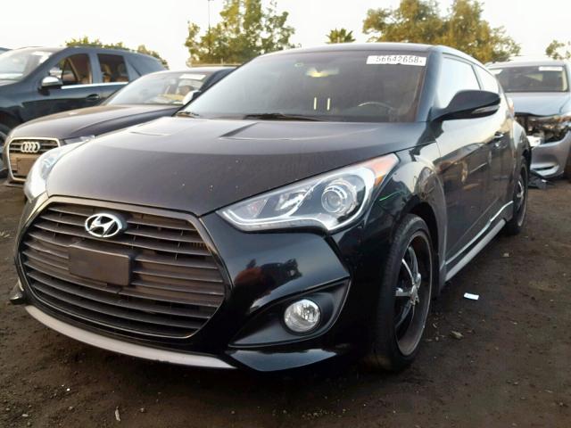 KMHTC6AEXDU177960 - 2013 HYUNDAI VELOSTER T BLACK photo 2