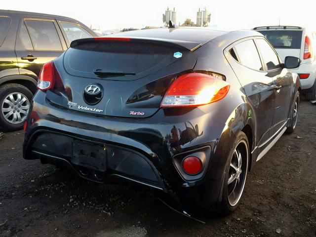 KMHTC6AEXDU177960 - 2013 HYUNDAI VELOSTER T BLACK photo 4