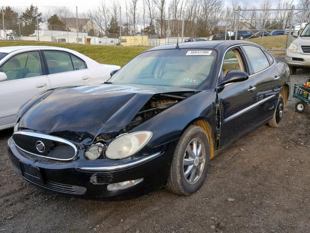 2G4WD562551344368 - 2005 BUICK LACROSSE C BLACK photo 2