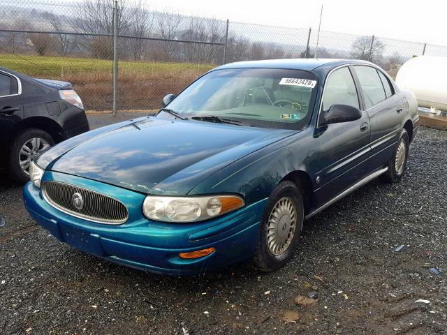 1G4HR54K2YU349937 - 2000 BUICK LESABRE LI GREEN photo 2