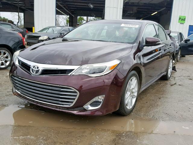 4T1BK1EB3DU021955 - 2013 TOYOTA AVALON BAS BURGUNDY photo 2