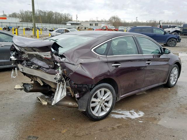 4T1BK1EB3DU021955 - 2013 TOYOTA AVALON BAS BURGUNDY photo 4