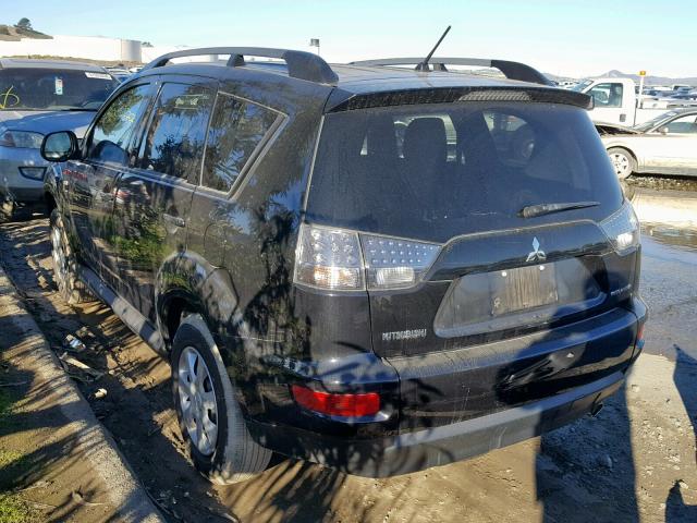 JA4AS2AW5CU031944 - 2012 MITSUBISHI OUTLANDER BLACK photo 3