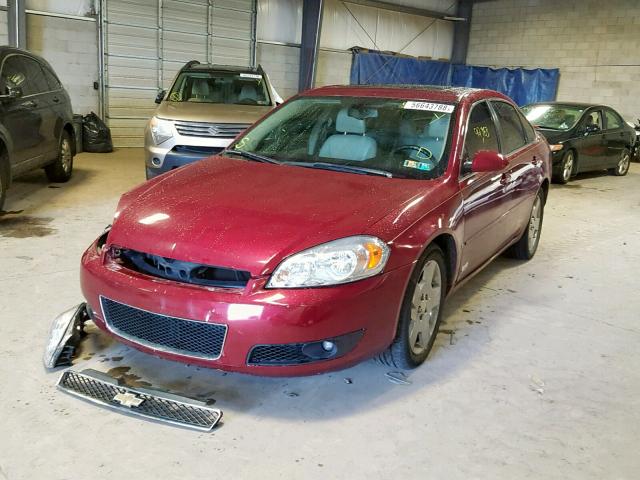 2G1WD58C989214554 - 2008 CHEVROLET IMPALA SUP MAROON photo 2