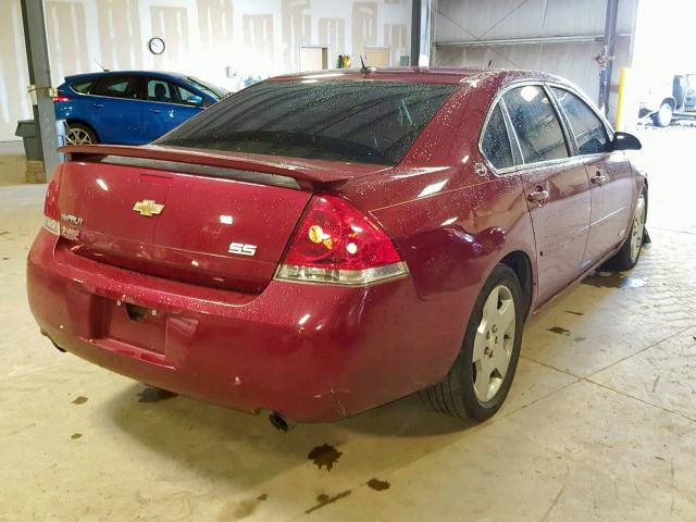 2G1WD58C989214554 - 2008 CHEVROLET IMPALA SUP MAROON photo 4
