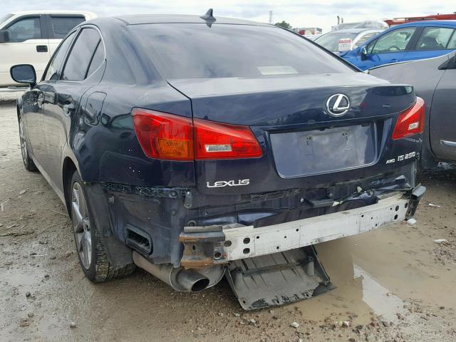 JTHCK262675015111 - 2007 LEXUS IS 250 BLUE photo 3