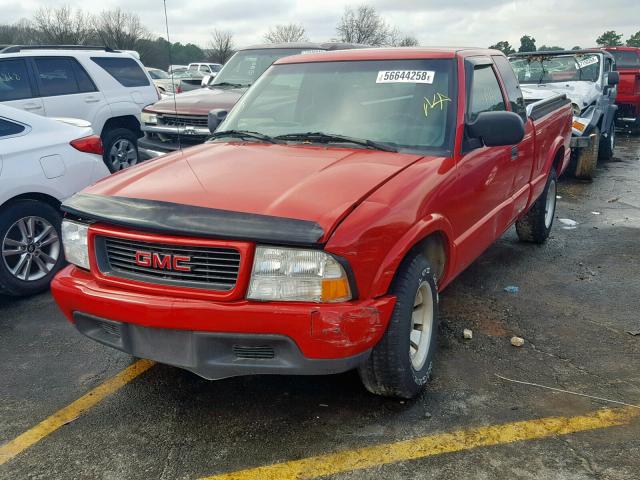 1GTCS19W418150698 - 2001 GMC SONOMA RED photo 2