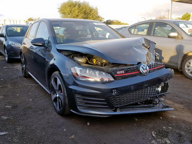 3VW547AU8GM050895 - 2016 VOLKSWAGEN GTI S/SE CHARCOAL photo 1