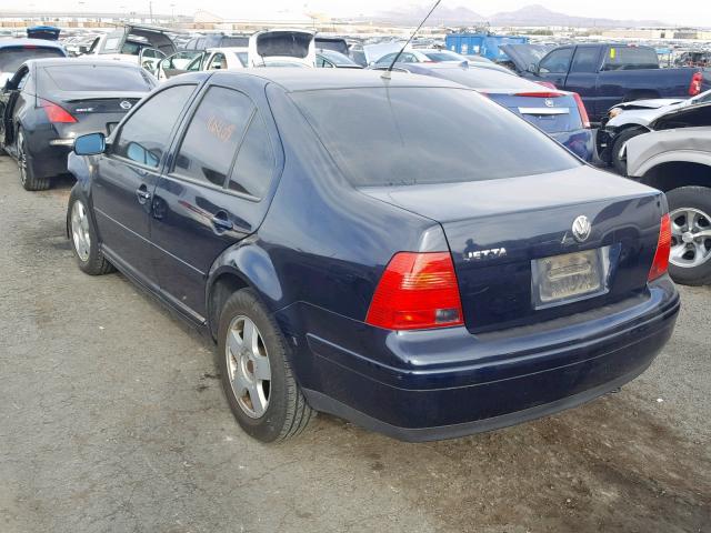 3VWSC29M4YM061374 - 2000 VOLKSWAGEN JETTA GLS BLUE photo 3