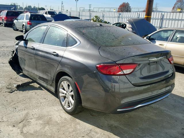 1C3CCCAB7FN659408 - 2015 CHRYSLER 200 LIMITE GRAY photo 3